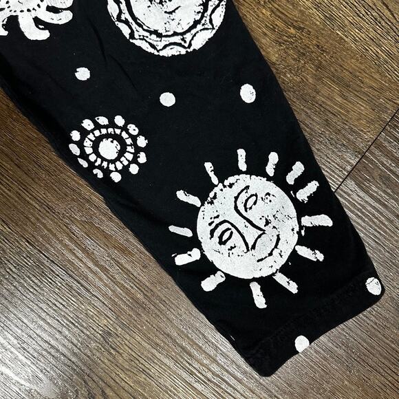 M.MAC Black White Leggings M Petite Suns Silkscreen Boutiqe - Picture 2 of 9